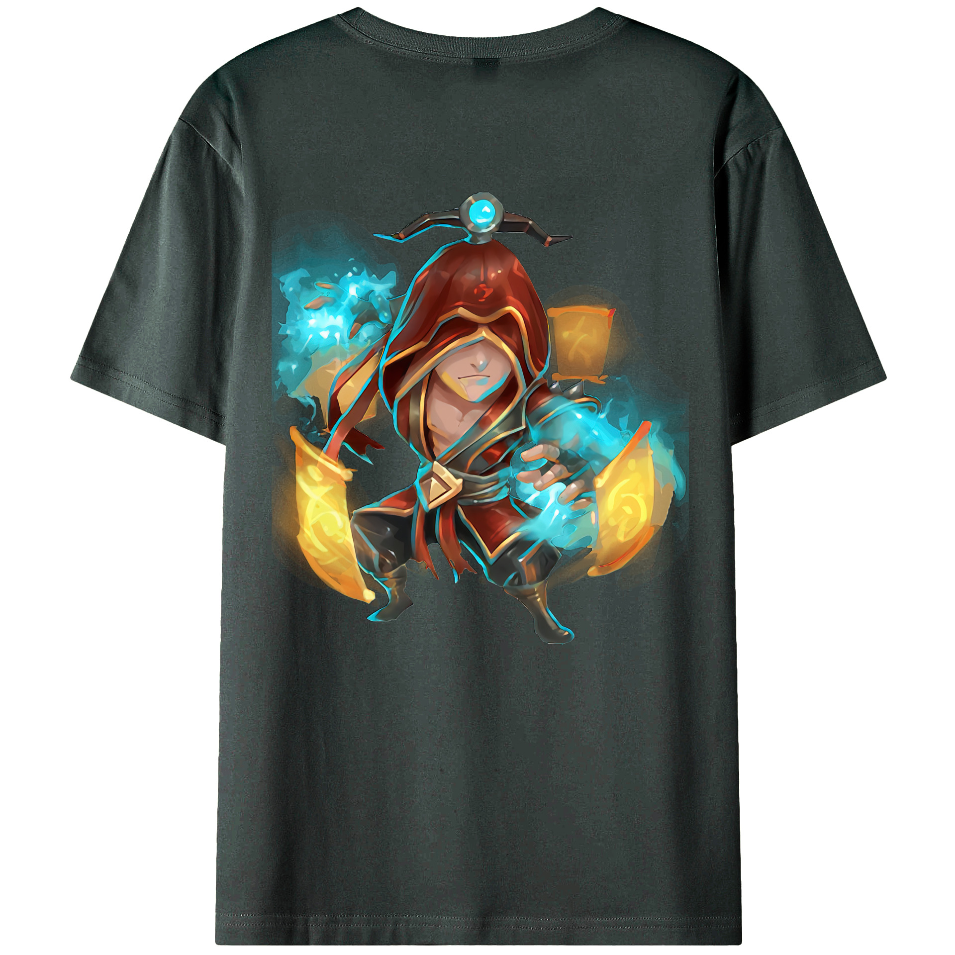 （画像用） リーグ・オブ・レジェンド League of Legends LOL 綿100％ メンズ半袖Tシャツ（バックプリント） 通気性